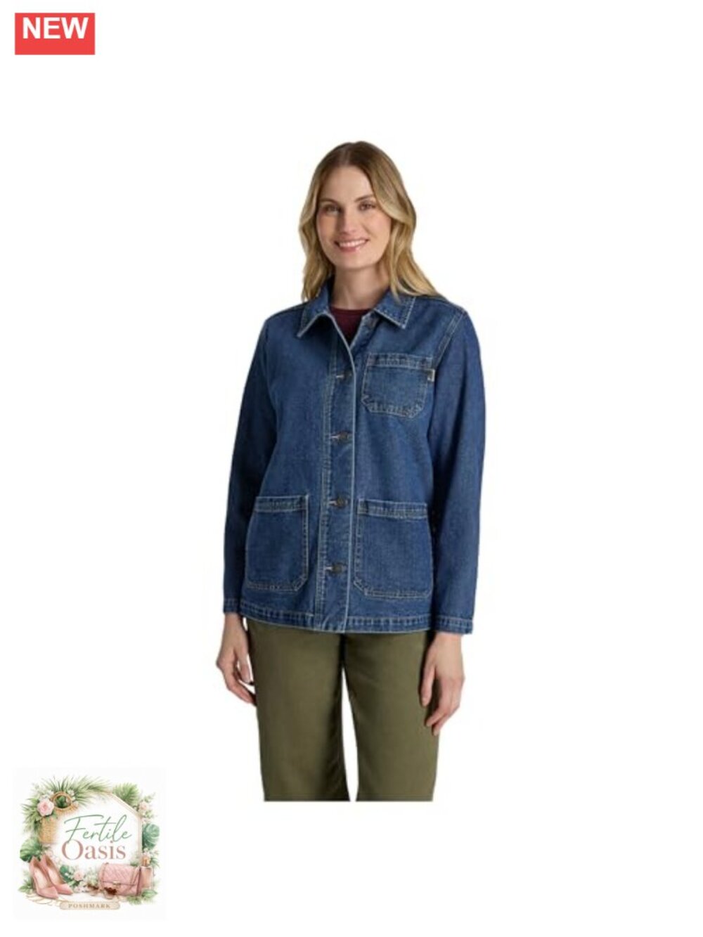 Women's Garden Chore Jacket Lightweight Utility Coat Cotton Canvas